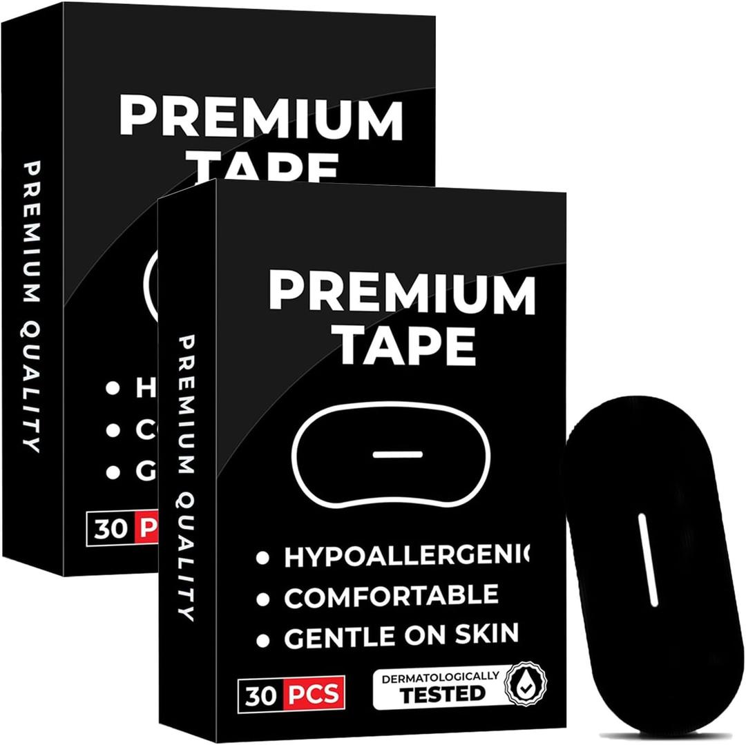 Tape 60 Pcs - Hypoallergenic Tape for Sensitive Skin, Painless Removal, Breathable Comfortable to Exercise