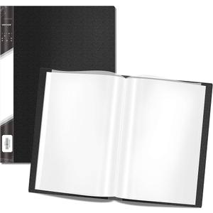 Presentation Book 40 Clear Pockets Sleeves Protectors Art Portfolio Clear Book for Artwork, Report Sheet, Letter(Can Accommodate 14 X 11inch)
