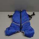 BRKURLEG Blue Dog Winter Coat, Cozy Winter Dog Jackets, Small Dogs Coat with Harness, Onesie Body Warm Puppy Christmas Jacket, Pet Reflective Cold Weather Jackets, Puppy Four-Legged Puffer Coats, M