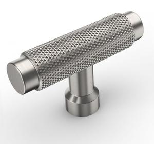 10 Pack Brushed Satin Nickel Knurled Cabinet Knobs for Dresser Kitchen Knobs for Cabinets Single Hole Cabinet Pulls Hardware