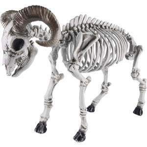 DR.DUDU Goat Skeletons Halloween Decorations  26 Inch Long Life Size Skeleton Animals for Outdoor, Yard, Lawn Decor - Realistic Farm Skeleton Goat Party Props Scary Halloween Dcor