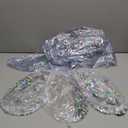 TURNMEON 5 Pack Sequins Beach Balls Pool Toys Balls 16 Inch 24 Inch Confetti Glitters Inflatable Clear Beach Ball Swimming Pool Water Beach Toys Summer Outdoor Party Favors for Kids Adults (Silver)