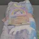 Joiedomi Glow in The Dark Blanket - Unicorns Gifts Toys for Girls Age 2 3 4 5 6 7 8 9 10 11 12 Year Old - Soft Cozy Flannel Kids Throw Blanket, Birthday Bedroom Decor 50"60" (Pink Purple Unicorn)