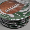 Creative Converting 331932 Football Party Dessert Plates Brown