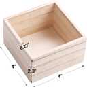 CALPALMY (12 Pack 4'' x 4'' Rustic Wooden Box Storage Organizer Unfinished Small Craft Wooden Box for Collectibles Home Venue Decor Succulents