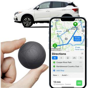 Mini GPS Tracker for Vehicles - Car GPS Trackers, Portable Real-Time Magnetic GPS Tracking Device, No Monthly Fee / No Subscription, Hidden Full Global Coverage Location Trackers for Cars, Kids, Dogs, and Trucks.