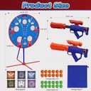 Spider Upgraded 2-in-1 Shooting Games Toys: Rotating Target, 2 Air Blasters & 24 Foam Balls, Bean Bag Toss Game for Kids, Indoor Outdoor Yard Party Games for Boys Girls 4 5 6 7 8 9 10+ Year Old Gift