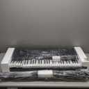 61 Key Portable Electronic Keyboard Piano w/Lighted Full Size Keys, LCD, Headphones, X-Stand, Stool, Music Rest, Microphone, Note Stickers, Built-In Speakers,3 Teaching Modes