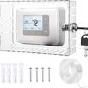 Thermostat Lock Box with Key Thermostat Lock Box Large Thermostat Cover with Lock Universal Clear Thermostat Guard for Thermostats on Wall Fits 6.3''*4.72''*2.2'' or Smaller