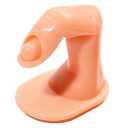 Practice Finger for Nail Art, 10PCS Manicure Training Fingers with Plastic Stand for Acrylic Gel Wrapping, Black