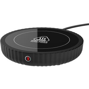 Mug Warmer, Coffee Mug Warmer with Three Temperature Settings, Auto Shut Off Coffee Warmer, Mug Warmer for Desk with Large Heating Plate, Easy to Clean Coffee Cup Warmer for Milk,Tea and Chocolate (Black)