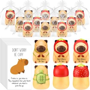 24 Set Funny Capybara Stress Balls Bulk Relief Squeeze Balls Inspirational Stress Reliever Employee Appreciation Gifts for Adult Coworkers Staff Volunteer