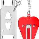 Portable Safety Door Lock for Travelers, Home Door Lock Latch Door Locks for Bedrooms, Hotel Door Locks Apartment Must Haves College Door Lock Protect Family Security Red