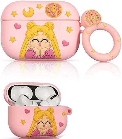 Compatible with AirPods Pro 2nd / 1st Generation Case Cover, Soft Silicone Skin Case Cover Shock-Absorbing Protective Case-Cartoon Cute Design for Girls and Women (Pretty Girl)