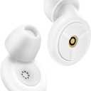 Ear Plugs for Sleeping Noise Cancelling, Dual-Core Filter, Reusable Hearing Protection Up to 48dB Noise Reduction, Flexible Silicone Ideal for Sleep, Focus, (White, One Size)