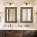 WallBeyond Rustic Wood Framed Mirror, 24" x 32" Farmhouse Decorative Wall Mirror, Vintage Solid Wood Rectangular for Bathroom, Entryway & Living Room, Natural