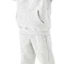 Flygo Girls Boys Fleece 2 Piece Outfits Pants Set Hoodies Sweatshirt and Jogger Sweatpants (Medium, Grey)
