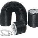 5 Inch Dryer Vent Hose, 6.5 Ft Long PVC Ducting Hose HVAC Flexible Dryer Air Vent Pipe for Ventilation