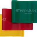THERABAND Resistance Bands Set, Elastic Bands for Exercise & Physical Therapy, Strength Training for Upper & Lower Body Fitness