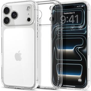 Spigen for iPhone 17 Pro Max Case, Ultra Hybrid [TPU Covered Camera Control] [Anti-Yellowing] [No Magnet Ring] - Crystal Clear
