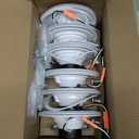 6 Pack 6 Inch LED Recessed Lighting with Night Light, Dimmable Can Lights with Baffle Trim, 9W=85W, Warm White 3000K, 700LM Retrofit Downlight, CRI 90, Damp Rated, IC Rated, ETL & FCC