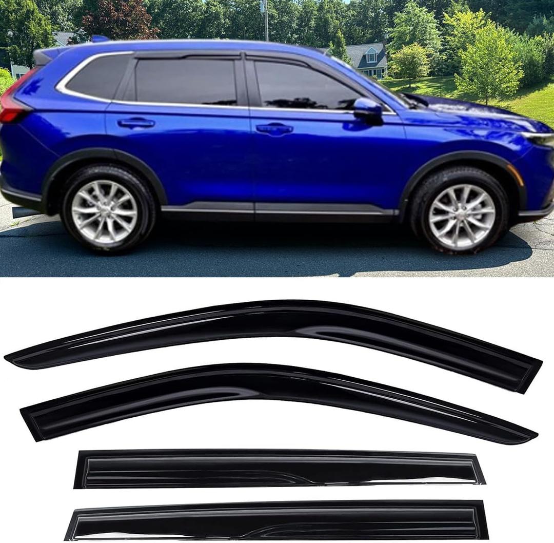 Side Window Visors Rain Guards Vent Deflectors Compatible with 2023 Honda CRV (CR-V), Sun Shades Front Rear Smoke 2024 4pcs