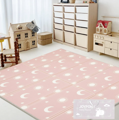 Baby Play Mat, 47 x 47 Inch Foldable Play Mats for Babies and Toddlers, Waterproof & Anti-Slip Portable Baby Floor Mat for Baby Playpen, Baby Mat for Floor with Travel Bag