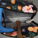 CaCTOUR Large Lunch Box for Women, Cute Lunch Box Cooler Bag, Portable Insulated LunchBox Reusable Corduroy Lunch Tote for Work/Travel/Picnic (Flower)