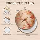 Sufamb Farmhouse Fall Bird Round Wall Art Decor, Cottagecore Autumn Sparrow Canvas Artwork Framed, Rustic Fall Bird Wall Hanging Prints Decorations for Home Bedroom Living Room Decor, 10x10 Inches