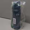 Insulated Water Bottle with Silicone Boot (36hrs Cold/18hrs Hot) - DIY Stickers, Leakproof, BPA Free, 24 oz [2-IN-1 LID] (Cyan)