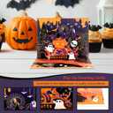Magic Ants Musical Halloween Pop Up Card with Lights  3D Haunted House Ghosts Pumpkins Bats  Spooky Halloween Greeting Card for Kids and Adults Includes Envelope and Blank Note