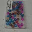 AIPRIDY 100Pcs 15x11mm Painting Murano Large Hole Glass Beads Mix Color with Silver Brass Cores European Charm fit Bracelet Necklace (10 Color Lampwork Beads)