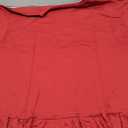 BLENCOT Womens Summer Dresses Casual Cap Sleeve Spring Ruffle Mini Sporty Sweatshirt Trendy Tshirt Dress, Red, XL