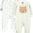 Simple Joys by Carter's Baby Neutral 2-pack Cotton Footed Sleep and Play