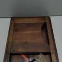 Wooden Step Stool, 9in One Step Stool for Adults, Wooden Beside Step Platform with 550 Load Capacity, Heavy Duty/Portable/Nonslip/Durable Construction Safe Step Support for Bedroom/Home Kitchen (Rich Walnut)