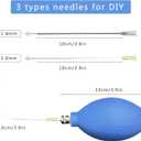 Easy Egg Blower Empty Egg Tools One Hole Egg Pump and Drill Easter Egg Maker Supplies Ukrainian Egg Decorating Kit Blue