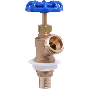 SharkBite 3/4 x 3/4 Inch MHT Brass Crimp Boiler Drain Valve, PEX Pipe, PE-RT, 25494Z