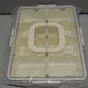 Snackle Box Container, Dishwasher Safety - Divided Serving Tray with Lid and Handle, Charcuterie Board for Portable Snack Platters - Clear Organizer for Fruits Snacks,Perfect for Road Travel