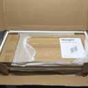 Huuger Buffet Cabinet with Storage, Storage Cabinet with PE Rattan Decor Doors, Accent Sideboard Buffet with Solid Wood Feet, for Hallway, Entry, Living Room, Natural