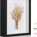 8x10 Shadow Box Picture Frame Display Case with Soft Linen Back and Thickened Panel,Black Deep Shadow Memory Box Frame 8x10 for Flower Baby Pet Wedding Photo Craft Memorial Gift