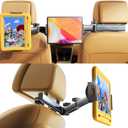 LISEN 3 in 1 for iPad Holder for Car Accessories for Women Interior Road Trip Essentials Camping Tablet Holder Backseat Car Organizer Car TV for Backseat Headrest iPad Car Mount Kids Fire Tablet