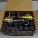 Acrylic Paint Set, 24 Colors (2 oz/Bottle) with 12 Art Brushes, Art Supplies for Painting Canvas, Wood, Ceramic & Fabric, Rich Pigments Lasting Quality for Beginners, Students & Professional Artist