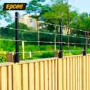 Fence Post Extender, 23.5" Fence Barbed Wire Extend Armfor Outdoor Fences to Increase Height, Protect Privacy and Pets Jumping Off (4, 23.5in)