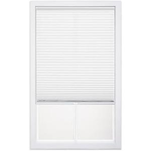 DEZ FURNISHINGS Cordless 1" Light Filtering Cellular Shade, 34"W x 64"H, White
