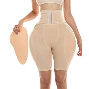Hip Pads for Women Shapewear Butt Lifter Body Shaper with Butt Pads Hip Padded Shapewear Enhancer to Make Butt Bigger, Beige (High Waist With Hooks), M