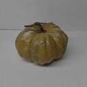 DuHouse Artificial Green Pumpkin Fall Decoration, 5.0" x 5.9" Faux Harvest Pumpkin with Rustic Stem and Speckled Finish for Autumn Table Decor, Thanksgiving Centerpiece