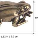 BESPORTBLE Brass Collection Frog Small Statue Animal Figurines Miniature Lucky Frog Animal Statues Decoration