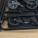 Collapsible Wagon 220 lbs, Heavy Duty Wagon Carts Foldable, Portable Wagons for Groceries, Beach Cart with All-Terrain Wheels & Drink Holders, Utility Wagon for Shopping, Sports, Camping, Black
