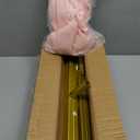 Metal Arch Stand and Cover Set,1 Fushia Spandex Fitted Backdrop with 1 Gold Wedding Arched Stand Frame for Parties Birthday Baby Shower Bridal Banquet Decoration (5FT)