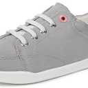 Vionic Pismo Womens Casual Supportive Sneaker (9 Wide, Light Grey Canvas)